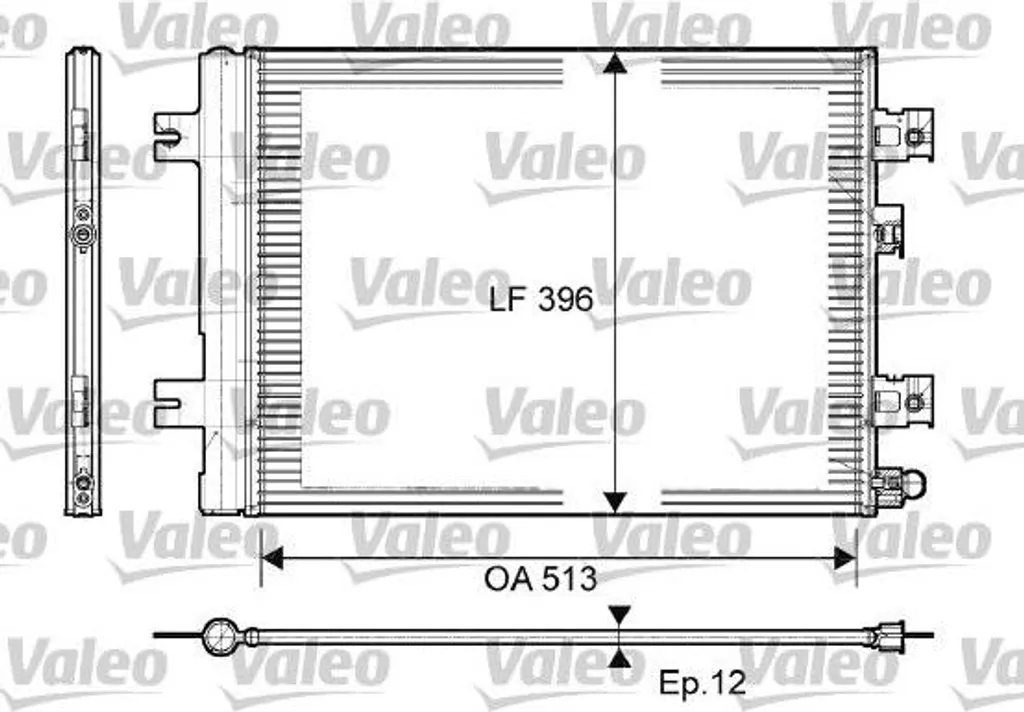 Condensateur de clim Valeo 814077 OE 8200741257 pour Logan et Sandero