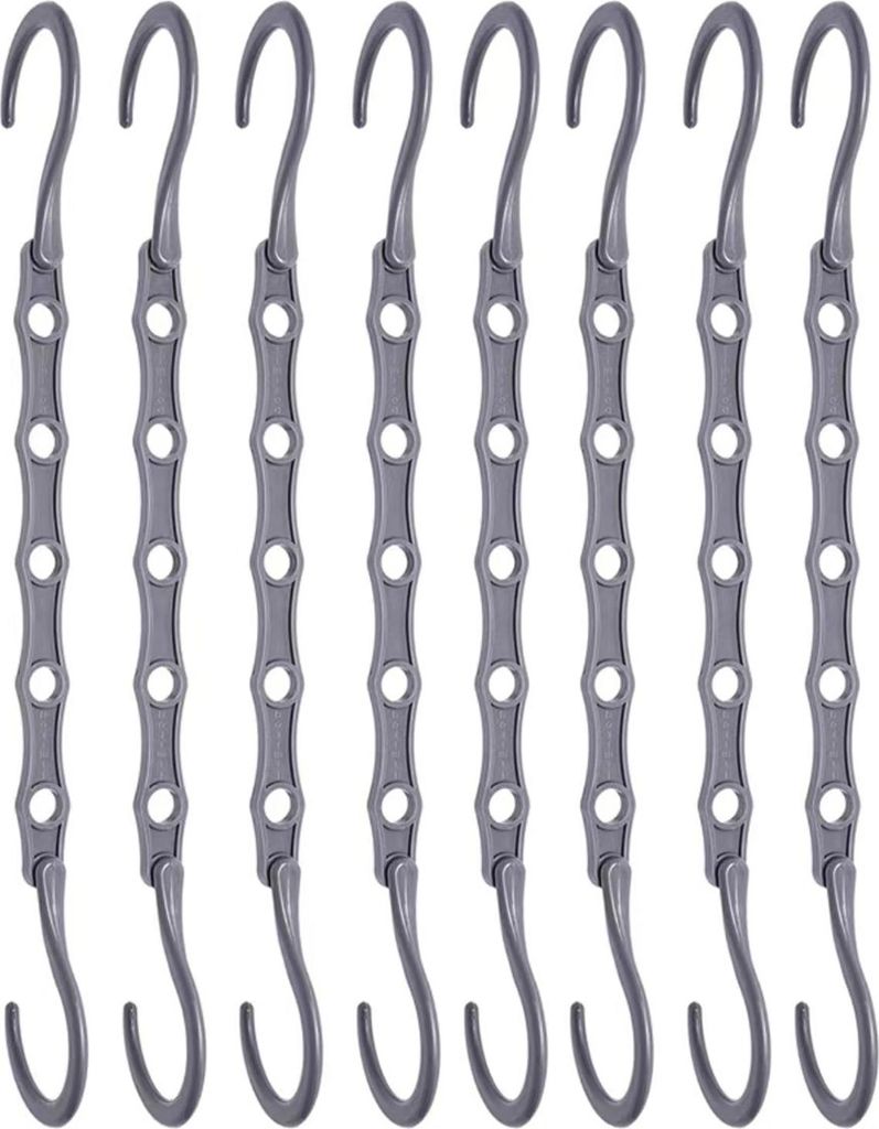 8-teilige Kleiderbügel mit 360-Grad-Drehhaken, starke, belastbare, zusammenklappbare Kleiderbügel, Schrank-Organizer