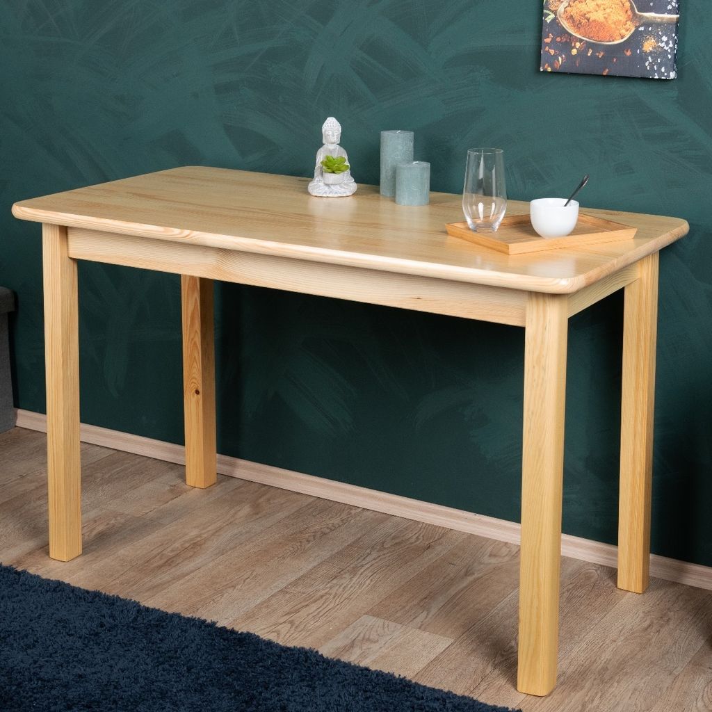 Tisch 120x60 cm Kiefer massiv, Farbe: Natur