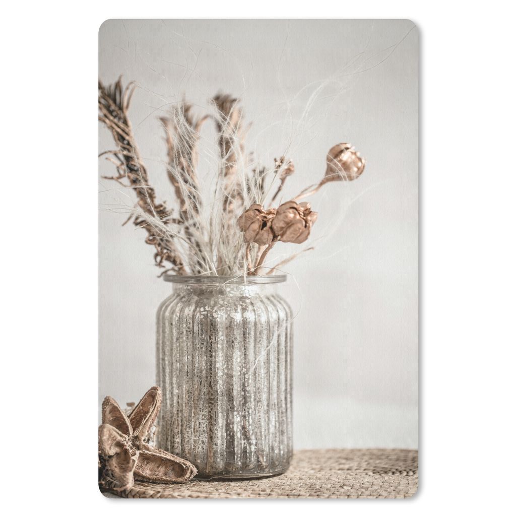 MuchoWow Mauspad Mousepad Getrocknete Blumen - Stilleben - Vase 18x27 cm - Mousepads - Maus Mat - Pad - Mausunterlage