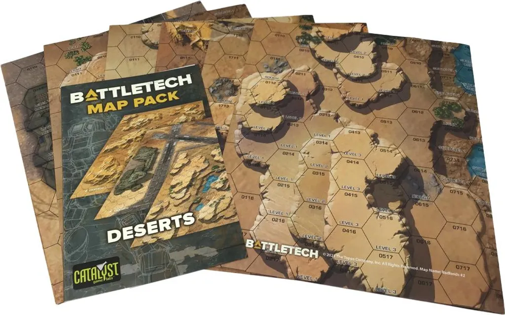 BattleTech Map Pack Desert - Cartes wargame désertique durable 6mm