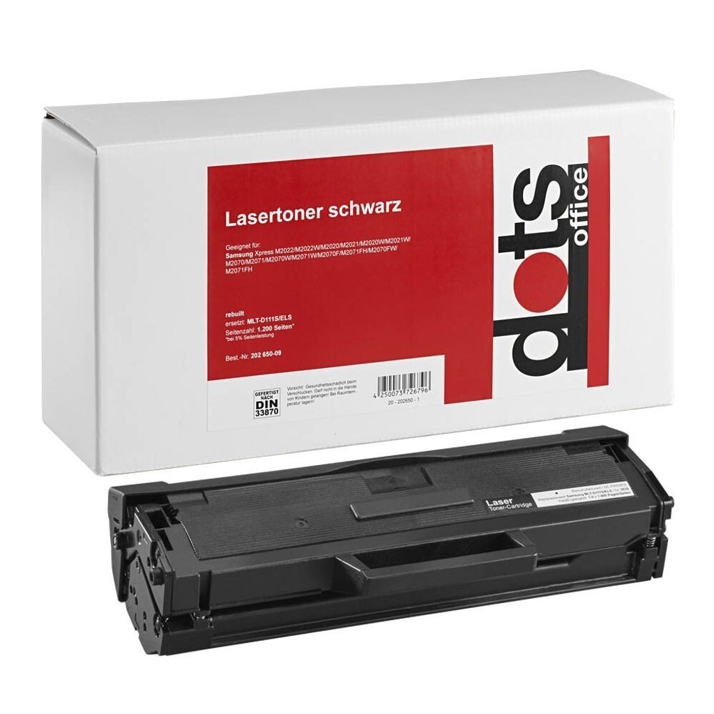 dots schwarz Toner kompatibel zu SAMSUNG MLT-D111S (SU810A)