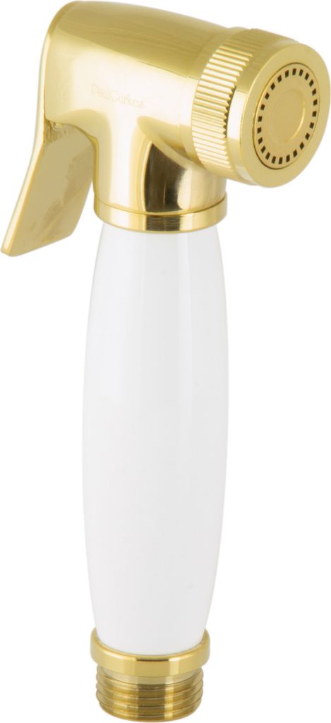 PaulGurkes Bidet-Brause Handbrause Gold Spraybrause mit Keramikgriff Retro Nostalgie