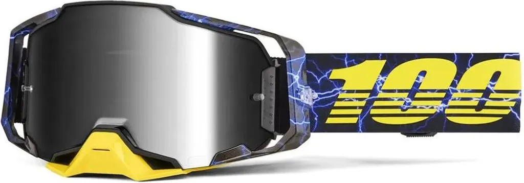 Masque 100% Armega noir anti-buée - Lunettes étanches de moto