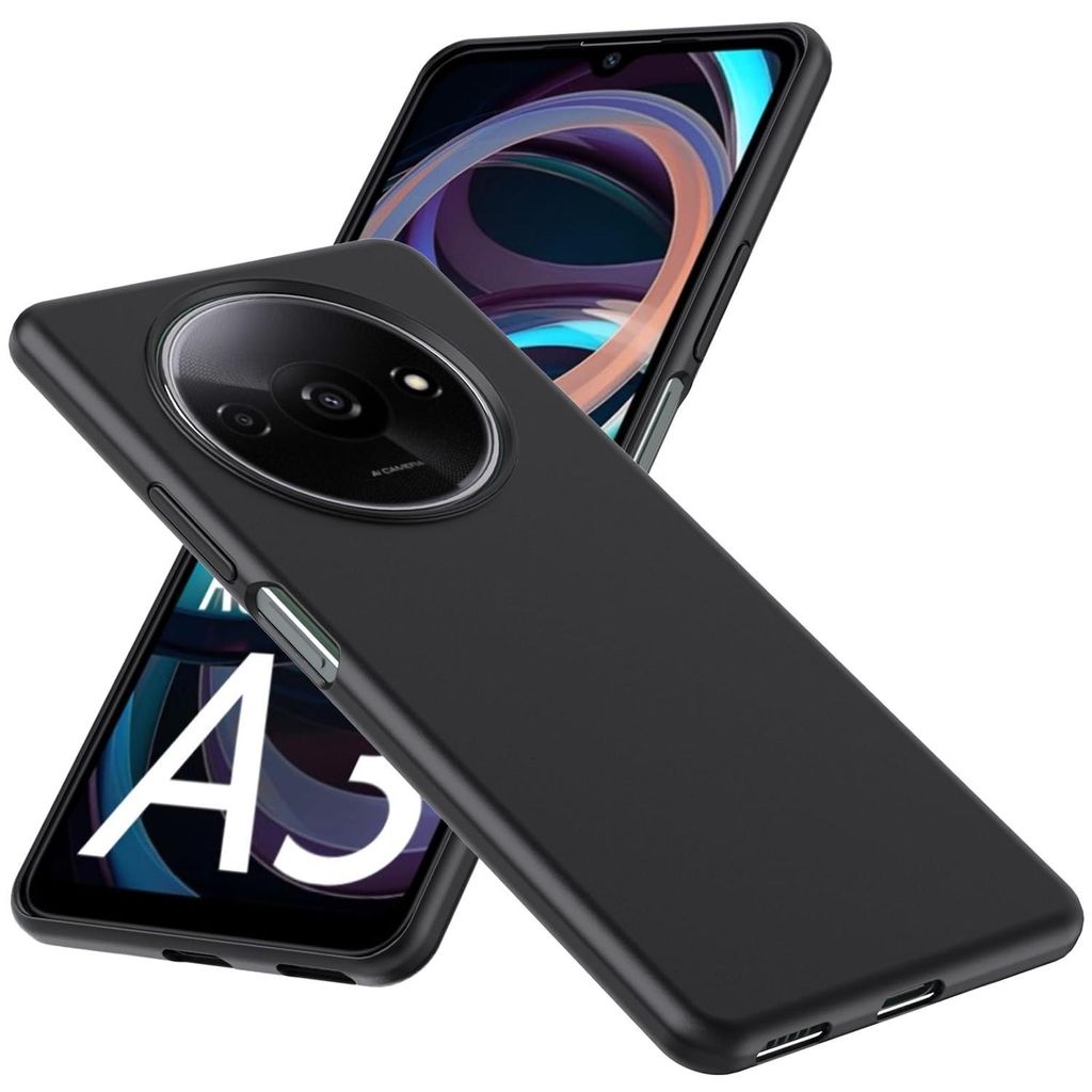 Silikónové puzdro na mobil Xiaomi Redmi A3, čierne, tenké Obrázok produktu 