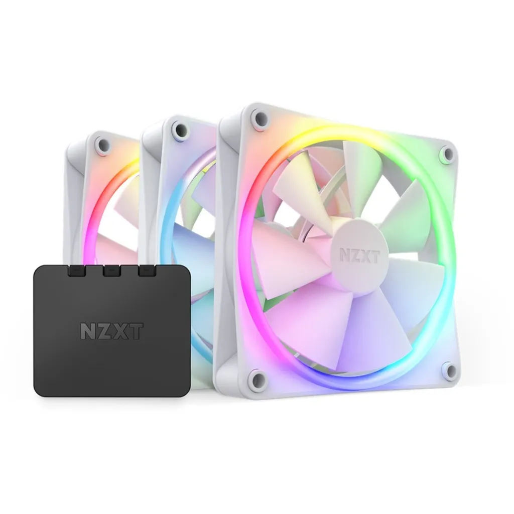 NZXT F120 RGB Triple Pack Ventilateurs PC 120mm White RF-R12TF-W1