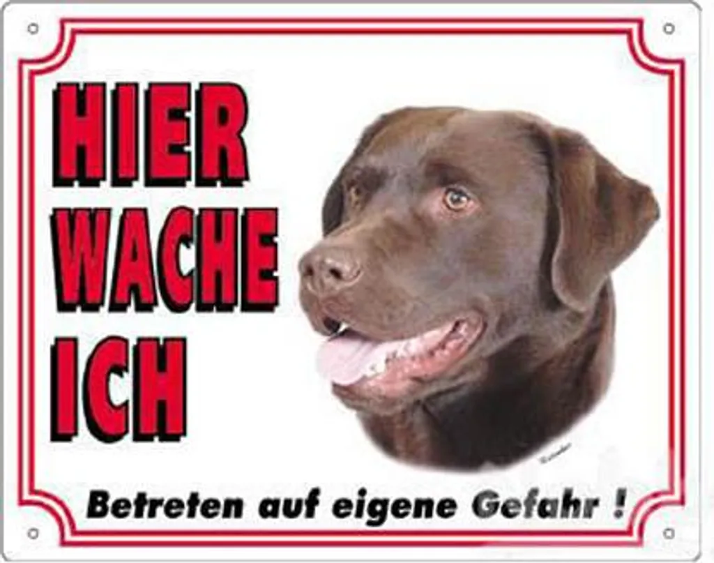 Segnaletica di Sicurezza Nobby Labrador Scuro 250x200mm per Esterni