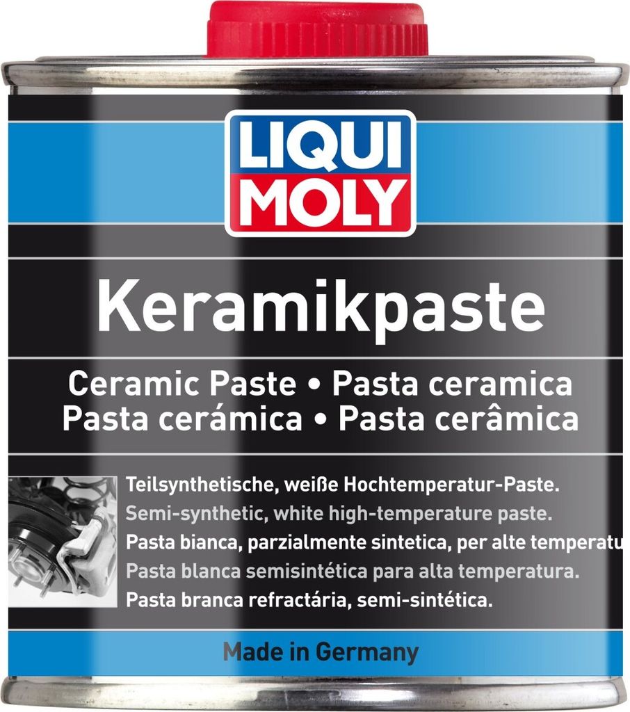 A can of LIQUI MOLY Keramikpaste with product information and branding.
