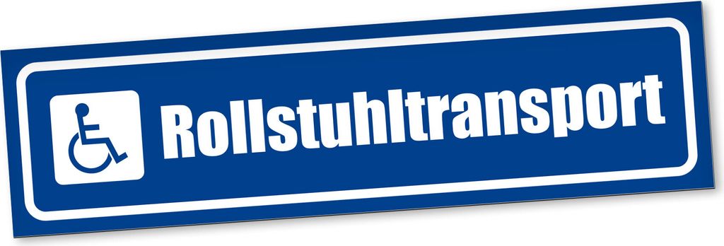 PantherPixel Rollstuhltransport Magnetschild Auto Rollstuhlfahrer Magnetfolie Geschenkidee 30 x 8 cm REFLEKTIEREND