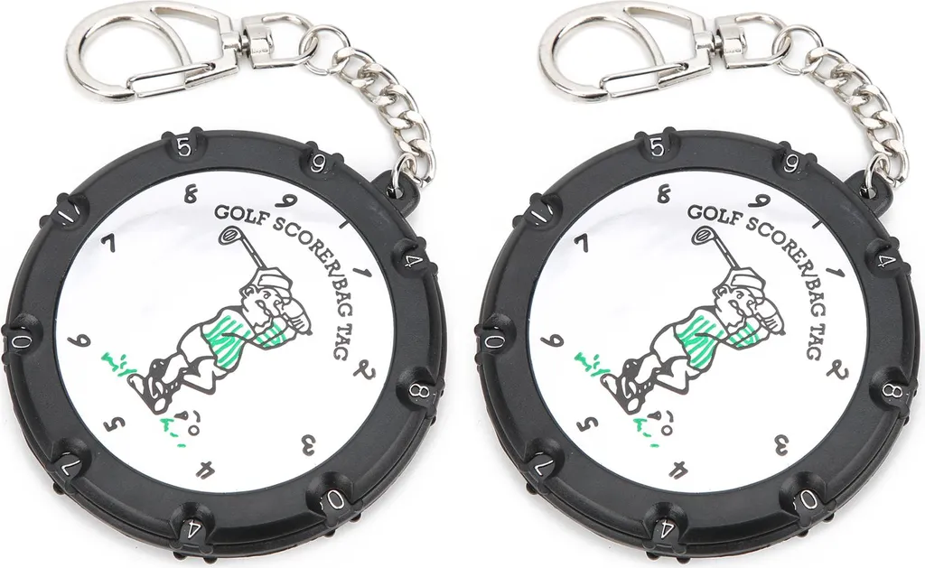 Set Regalo Golf: 2 Contatori Punti 18 Buche Portatili con Catena