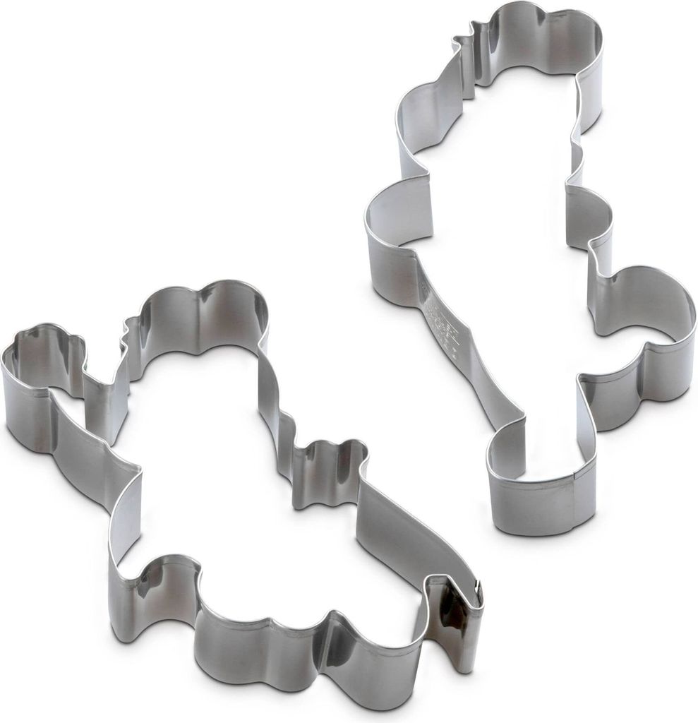 Zenker Haribo Ausstecher für Kinder 2 Stück Ausstechformen mit dem kultigen Goldbär von Haribo Keksausstecher für Kekse, Brot, Gemüse oder Käse