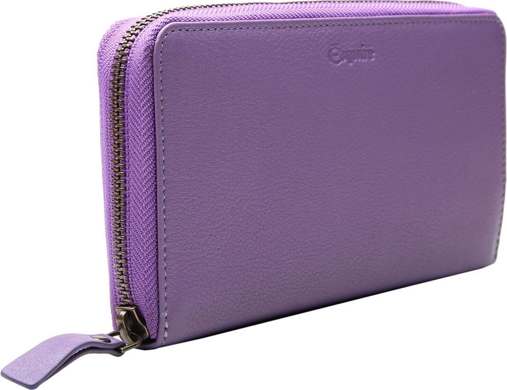 Esquire Leder Geldbörse Peru Zip Around Wallet Lilac Produktbild 