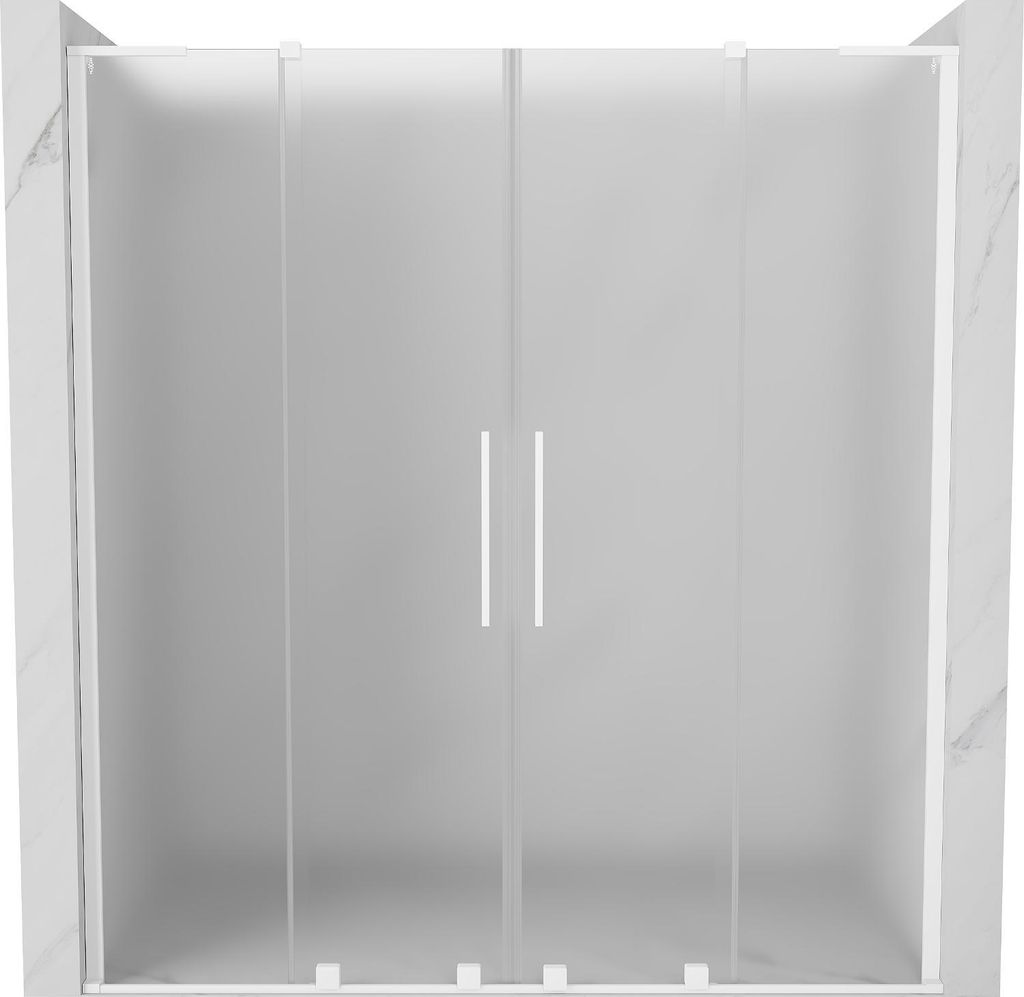 Mexen Velar L Duo Schiebetüren 200 cm, satiniert, weiß - 871-200-003-32-20