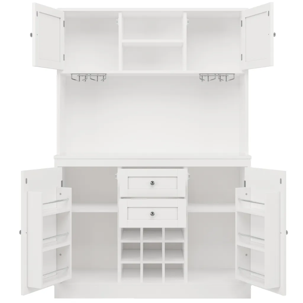 Armoire de cuisine style maison de campagne avec étagères réglables - 9