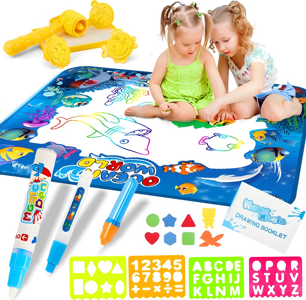 Wasser Doodle Matte 100x80cm - Magic zeichnung Mat für Produktbild 