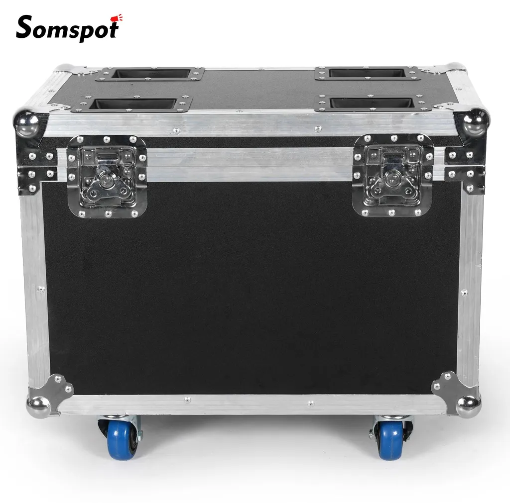 Coffre de transport pour éclairage LED - Flightcase robuste noir rigide