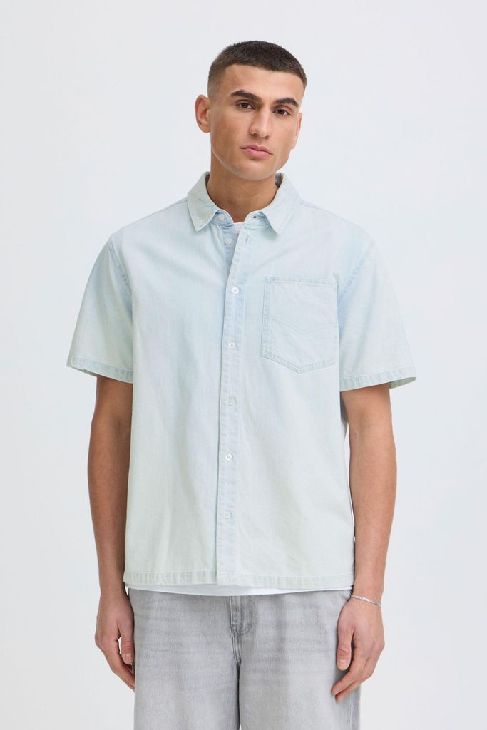 !Solid SDRogue Herren Jeanshemd Hemd Kurzarmhemd 100% Baumwolle Casual Fit