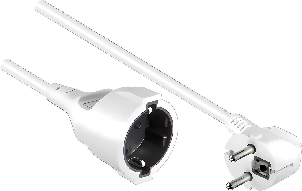DINIC CB-V5N-W, 5 m, Netzstecker Typ E+F, Netzstecker Typ F, H05VV-F3G, 250 V, 16 A