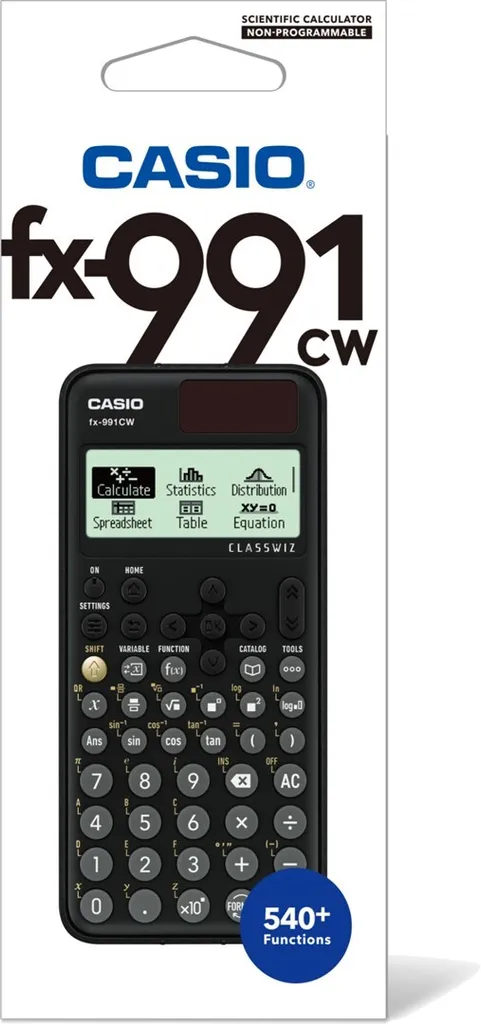 Casio FX 991 CW 2023 - Calculatrice 540 fonctions à affichage haute définition