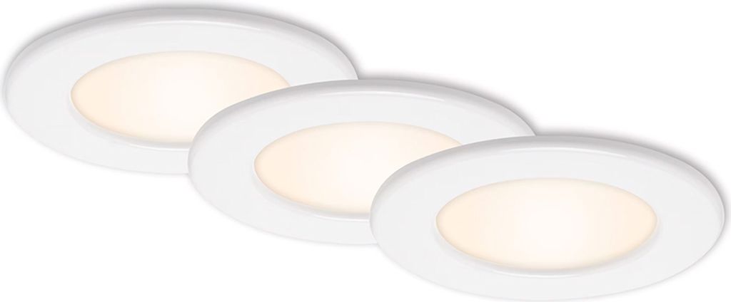 Briloner 3er Set LED Einbauleuchte Thin weiß Ø 11,5 cm Produktbild 