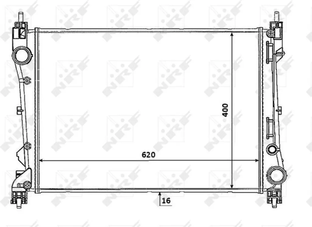 Radiateur moteur NRF 53935 anti-surchauffe pour Fiat Doblo OE 1300328