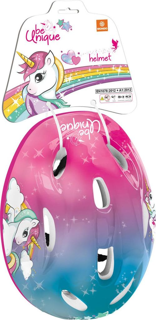 Mondo Fahrradhelm Einhorn für Kinder - rosa - Größe M - Unicorn Design
