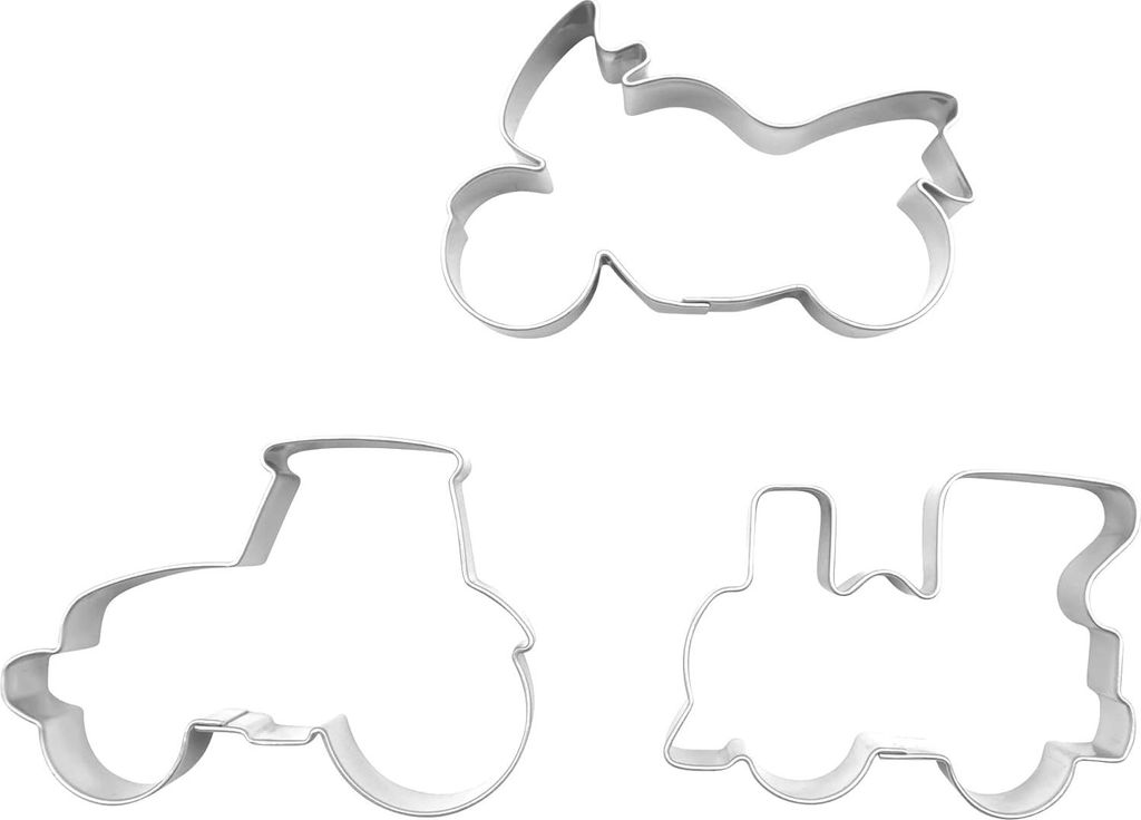 Chice Ausstecher - Fahrzeuge - Set von 3 - Edelstahl