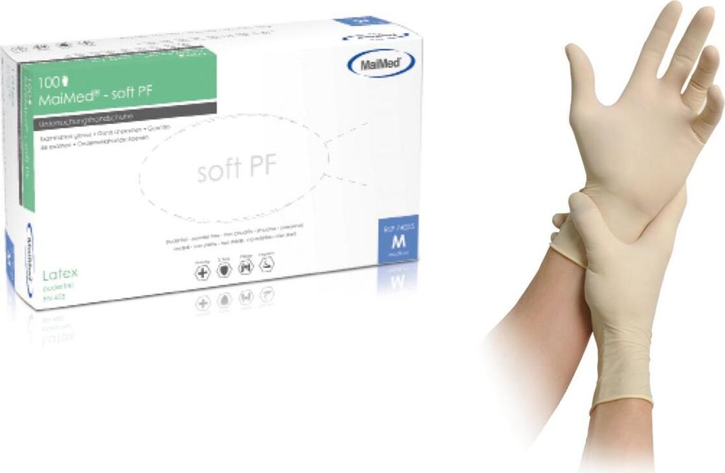 MaiMed soft PF Latex Handschuhe puderfrei 100 Stk. Gr. XL Produktbild 5