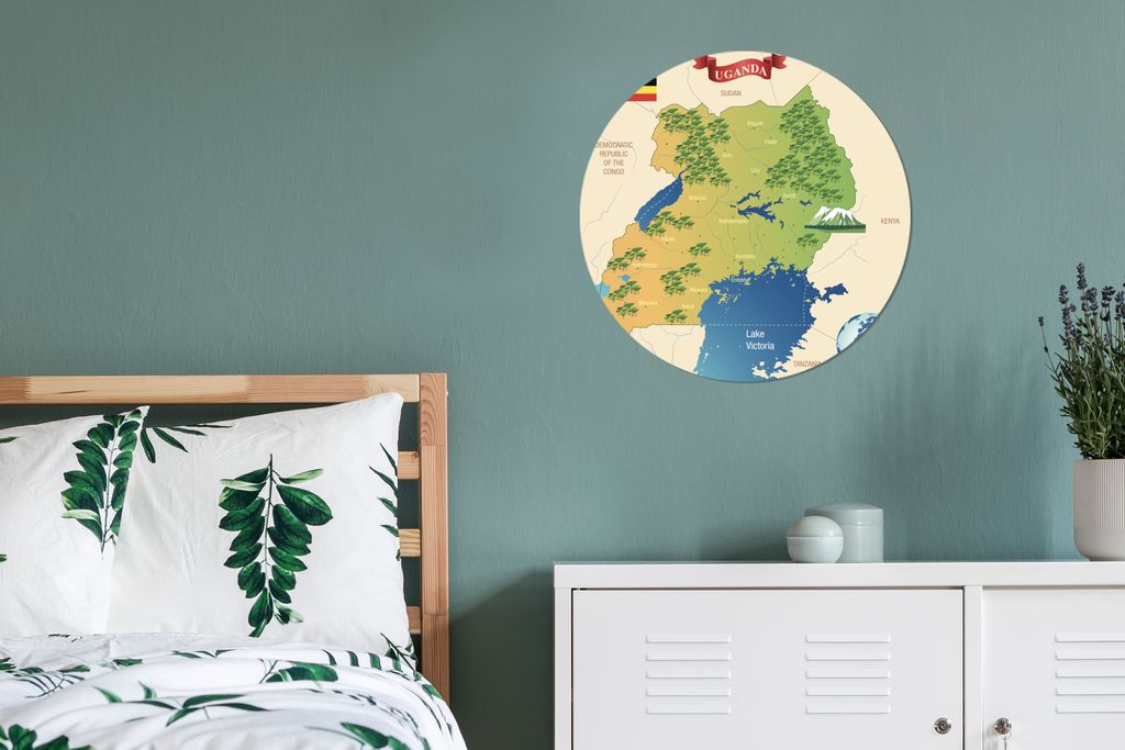 MuchoWow - Wand Kreis - Wandbild - Schlafzimmer - Aluminium Bild - Kinderzimmer - Wohnzimmer Dekoration - Wandschmuck