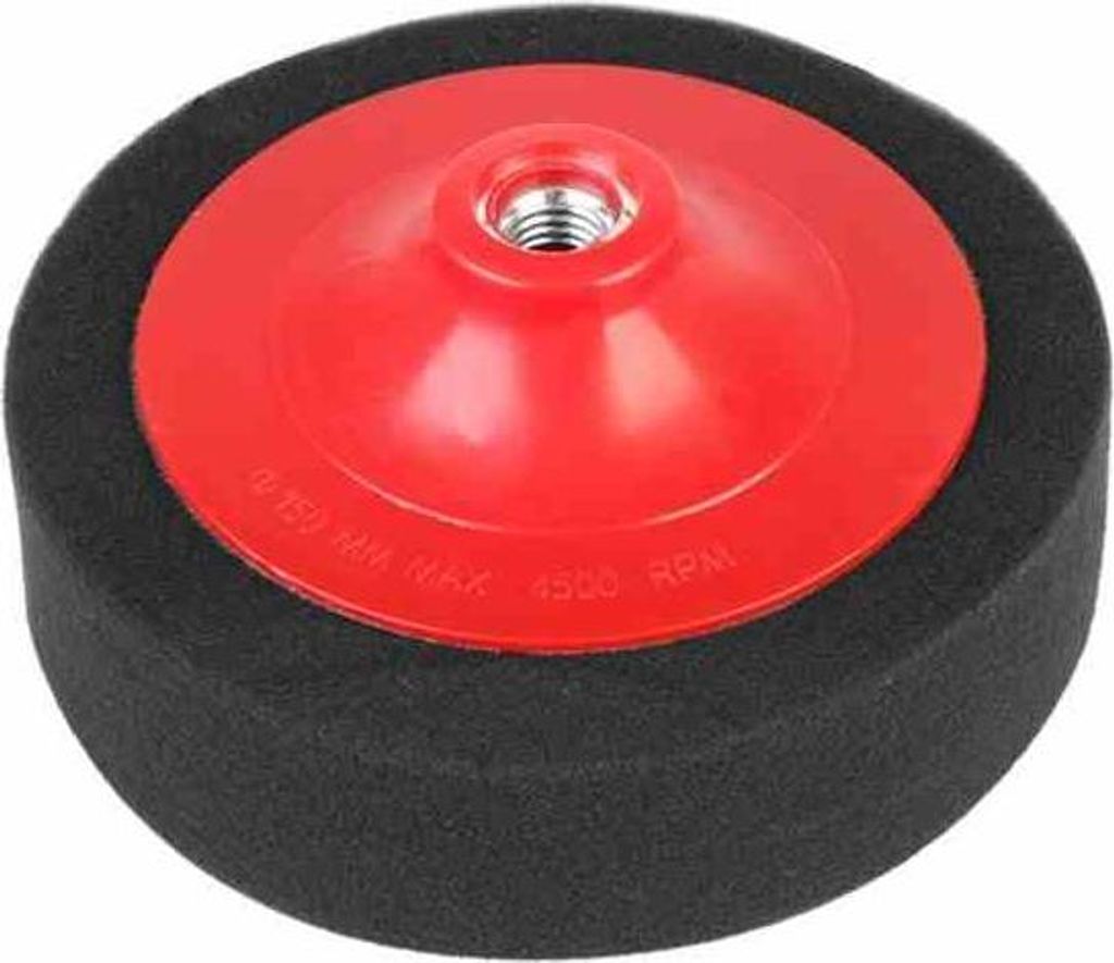 Polierschwamm 150 mm x 45 mm, Gewinde M14, schwarz