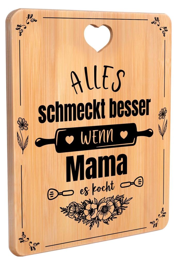 Geschenkidee für Mama, Geburtstagsgeschenk für Mama – Bambus-Schneidebrett, Geschenk für Mama, Geburtstagsgeschenk für Mama, Geschenk zum Geb...