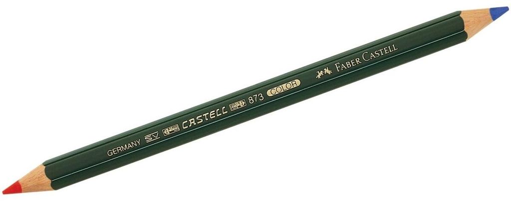 Faber-Castell Bürofarbstift Castell Color 873 rot/blau Produktbild 