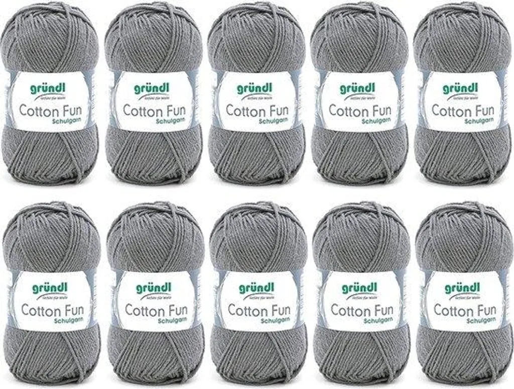 Coton gris Oeko-Tex anti-irritation - 10 pelotes de 50g fil de qualité