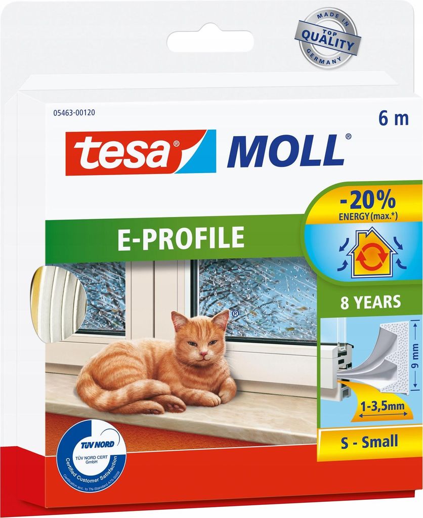 TESA Selbstklebende PVC-Gummidichtung für Fenstertür Produktbild 