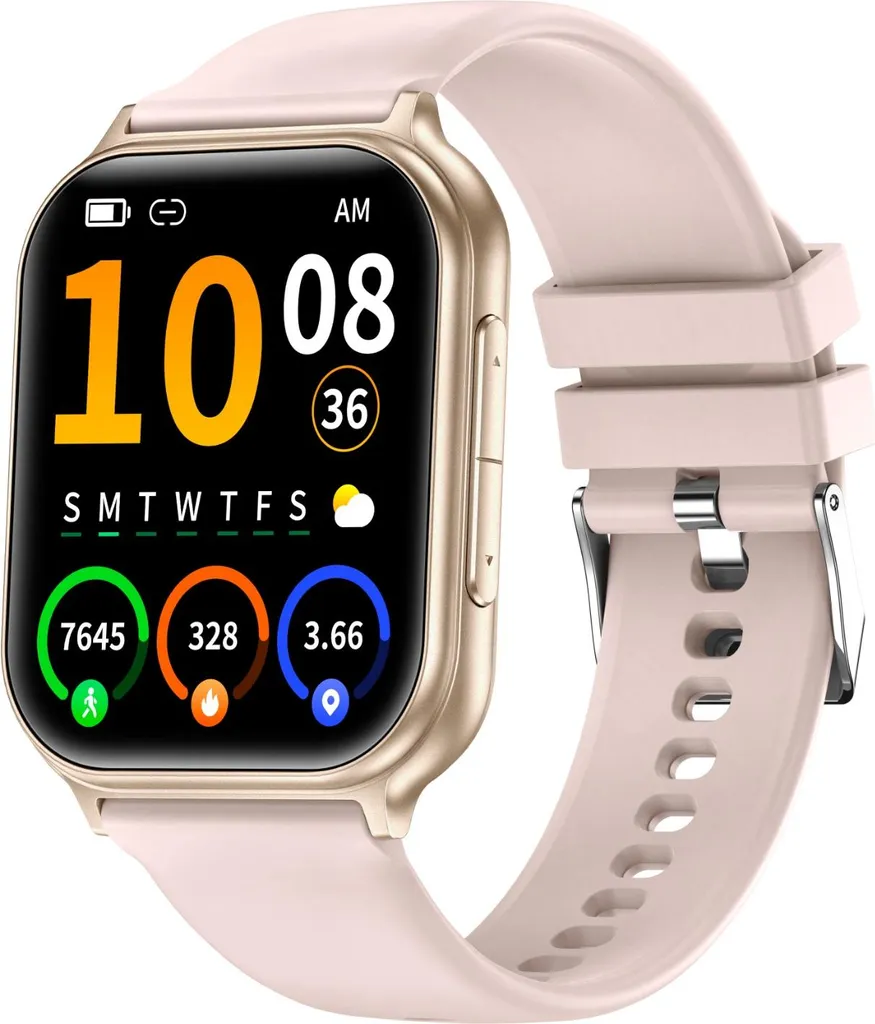INF Montre Connectée Multifonctionnelle Rose avec Appels Bluetooth - 3