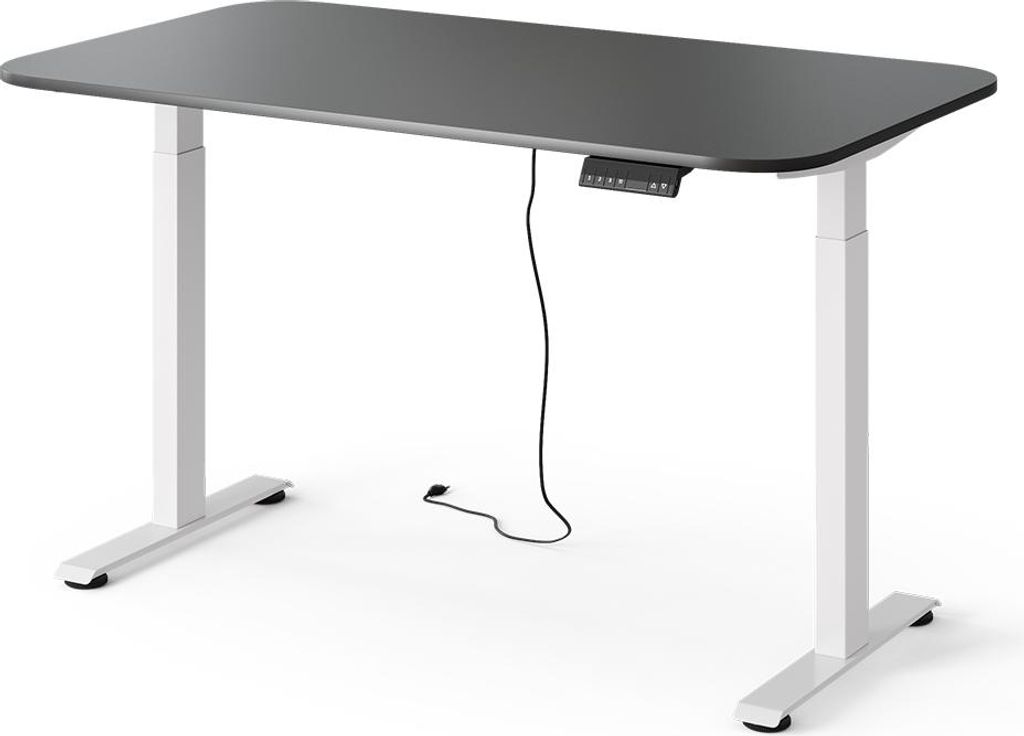 höhenverstellbarer elektrischer Schreibtisch Vicco Elevate Weiß/Anthrazit 140 x 80 cm 2 Motoren, Model 58655