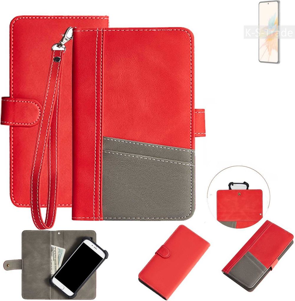 K-S-Trade Handy Schutzhülle für ZTE S30 Hülle Portemonnee Brieftasche Klapphülle Kartenfächer Flip Wallet Case Etui