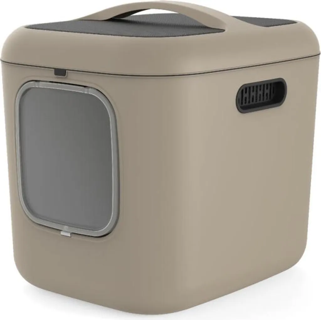 Maison de toilette pour chat Rotho Biala XL Marron avec filtre charbon