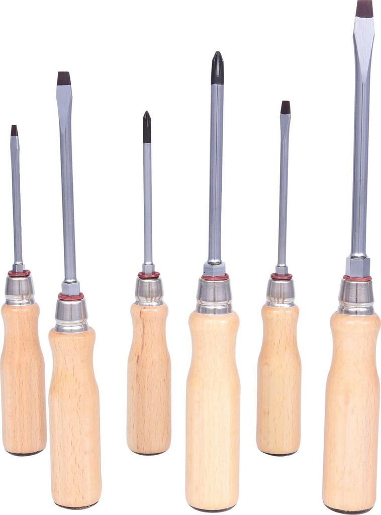 KS Tools ERGOTORQUE WOOD Schraubendreher-Satz, 6-tlg