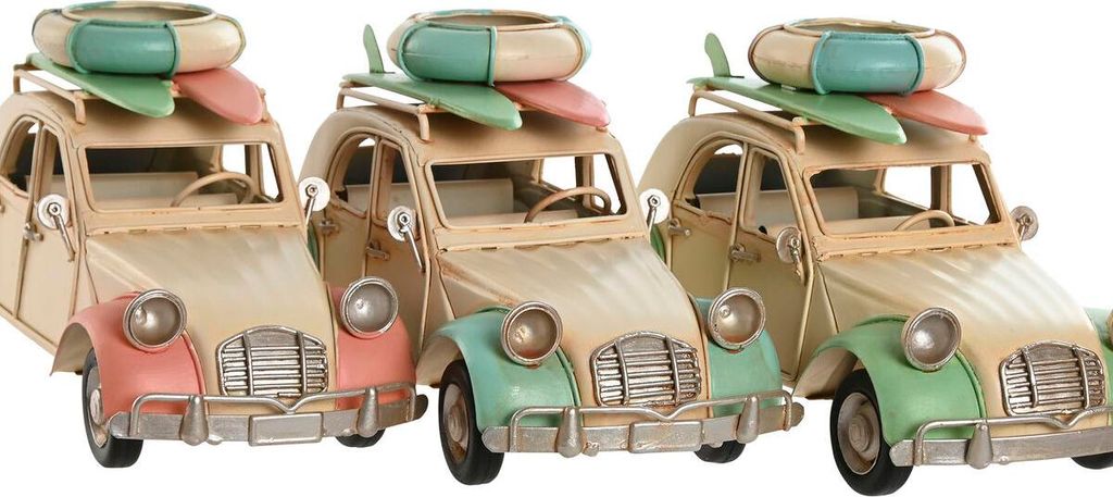 Deko-Figur Home ESPRIT Blau grün Rosa Vintage 28 x 11 x 11,5 cm (3 Stück)