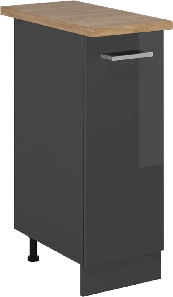Meuble bas cuisine Vicco R-Line Anthracite 30cm Modèle 53458 Brillant