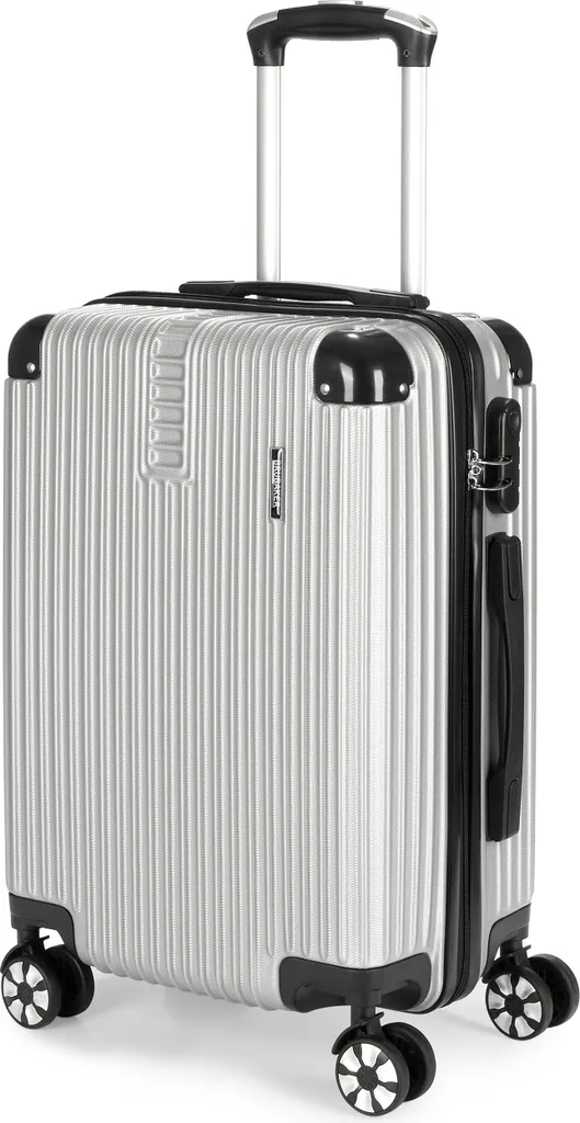 BRUBAKER London Valise à Main Argent M 56cm avec Serrure à Combinaison