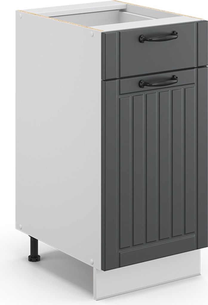 Küchenunterschrank Vicco Fame-Line Anthrazit Landhaus 40 cm Produktbild 