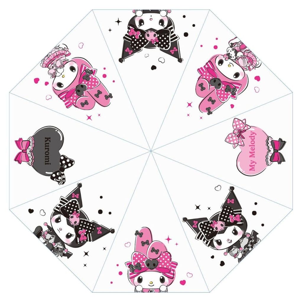 Sanrio Pink Black Party Series Regenschirm Kuromi & My Produktbild 
