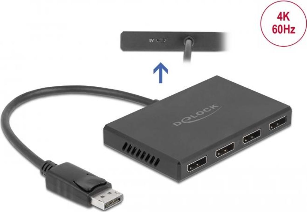 DELOCK DeLOCK DisplayPort 1.4 Splitter 1 x DisplayPort in Obrázok produktu 