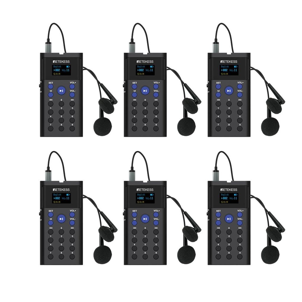 Retekess TT128 Bluetooth-Selbstführungssystem Audioguide für Museen, Ausstellungshallen und Aussichtspunkte, Tour Guide System