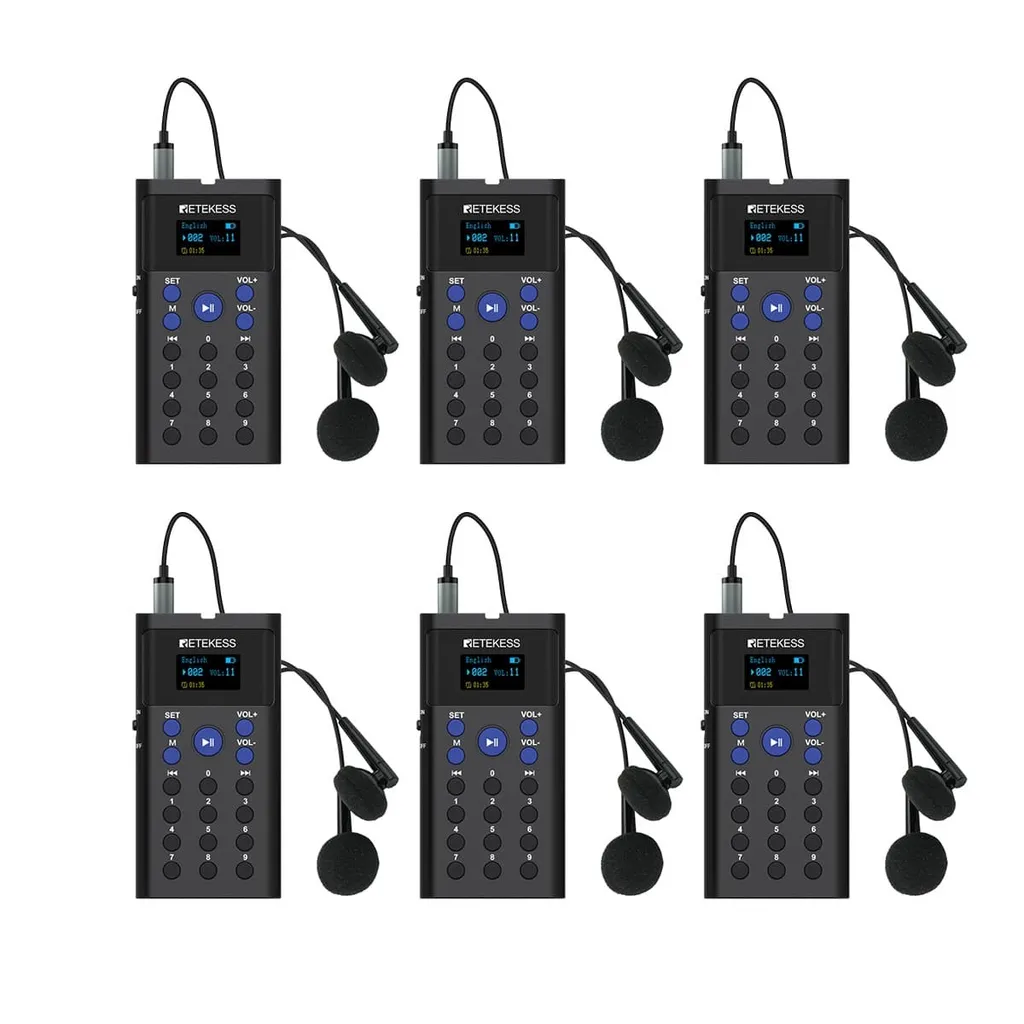 Audioguide sans fil Retekess TT128 pour Visites Guidées et Tourisme