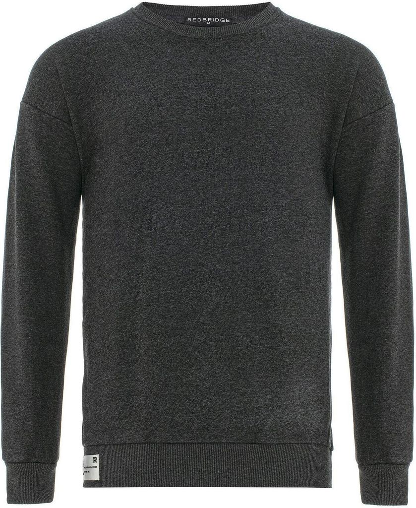 Red Bridge Herren Sweatshirt Basic Pullover Crewneck Premium Basic Anthrazit XL