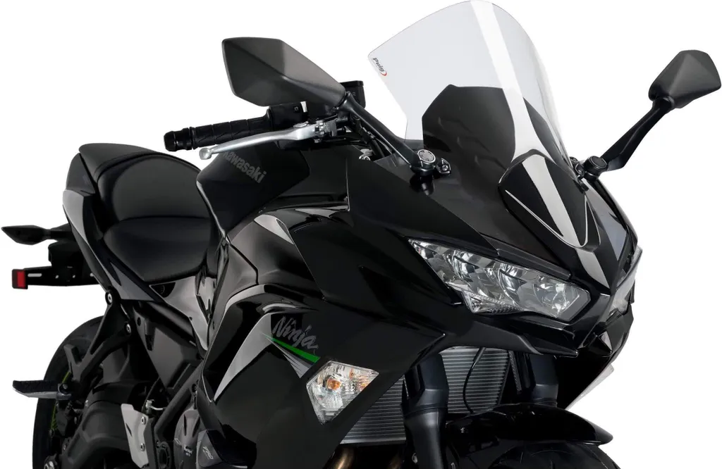Réduire les turbulences sur Kawasaki Ninja avec la bulle PUIG R-Racer