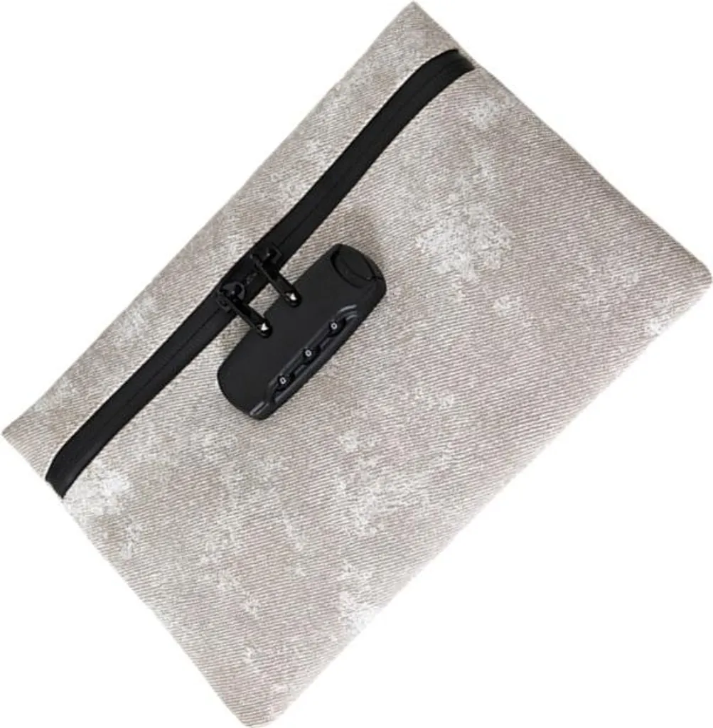 INF Portafoglio con Lucchetto a Combinazione Antifurto: Sicurezza Impermeabile Grigio